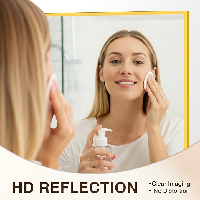 FICTOR Bathroom Vanity Mirror-Gold, 48x30 Inch, Shatterproof & Anti-Rust - Image 4