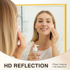 FICTOR Bathroom Vanity Mirror-Gold, 36x24 Inch, Shatterproof & Anti-Rust - Image 4