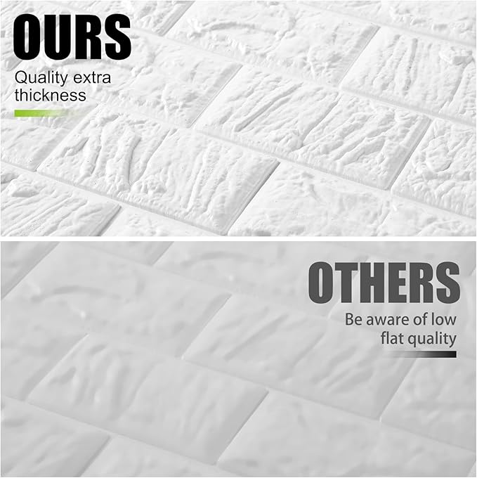 Tinlade 30 Pcs 28.81 Sq ft 3D Wall Panels Peel and Stick Foam Brick Wallpaper - Image 4