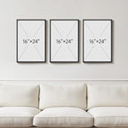 Framed Abstract Coastal Wall Art Bedroom, 3 Piece Blue Beach Landscape Canvas - Image 3