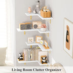 Love-KANKEI Corner Shelf Wall Mounted, Floating Wall Shelves - Image 5