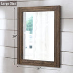 AAZZKANG Rustic Wood Mirror Rectangle Decorative Wall Hanging Mirrors - Image 2