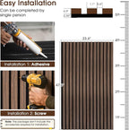 Acoustic Wood Wall Panels 4 Pack 47.6" x 23.6", Sound Proof Wooden Paneling - Image 5