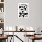 Drimiler Retro Black And White Newspaper Poster What If It All Works Out Canvas - Image 5