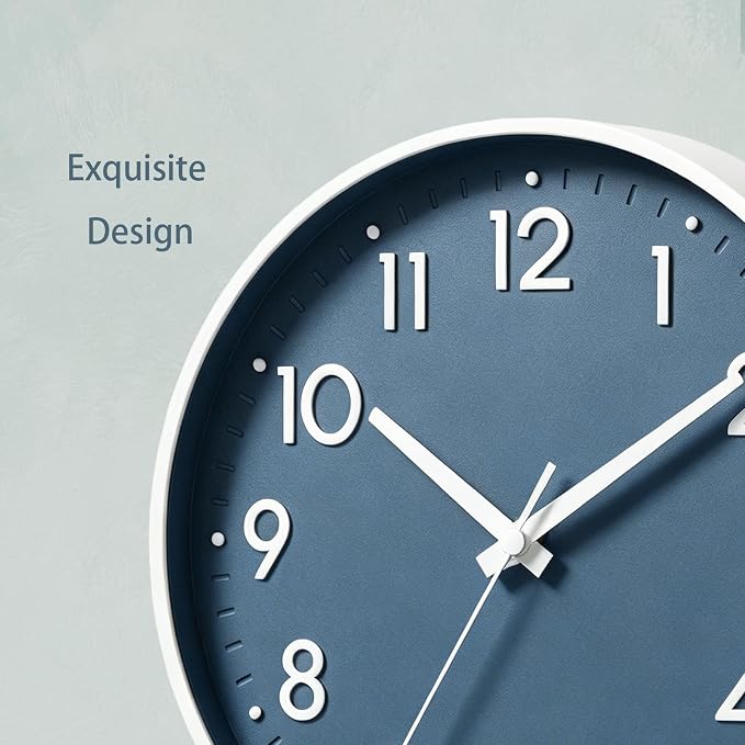 Mosewa Wall Clock 8 Inch, Battery Operated Silent Non-Ticking Modern Analog - Image 9