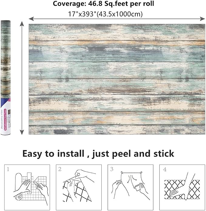 Arthome 17"×393" Rustic Wood Contact Paper Peel and Stick Self-Adhesive - Image 7
