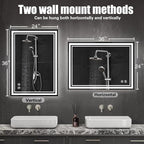 2 Pack 24“ x 36” LED Bathroom Mirror LED Mirror - Image 5