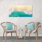 Goldfoilart Beach Canvas Wall Art Ocean Sea Waves Wall Decor Coastal - Image 4