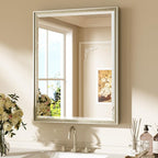 Keonjinn 24" x 30" Brushed Nickel Mirrors by Keonjinn