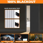 AJAZZ 100% Blackout Accordion Doors Interior Magnetic Door Curtain Closet Door - Image 3