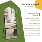 NicBex Arched Full Length Mirror, Leaning Against Wall or Wall-Mounted - Image 6