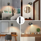 VATONI Wall Sconce Plug in, Remote Control Dimmable Wall Sconces and Adjustable - Image 8