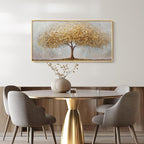 Gold Framed Tree of Life Wall Art, Large Modern Canvas Prints Paintings Artwork - Image 4