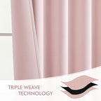 MIULEE Baby Pink Back Tab Blackout Curtains 84 Inch Length 2 Panels Set - Image 7