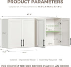 Furnaza Wall Cabinets for Laundry Room, Shaker Wall Mounted Kitchen Cabinets - Image 3