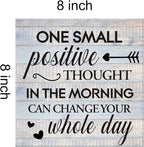 Inspirational Farmhouse Canvas Print Wall Art Decor One Small Positive Thought - Image 2