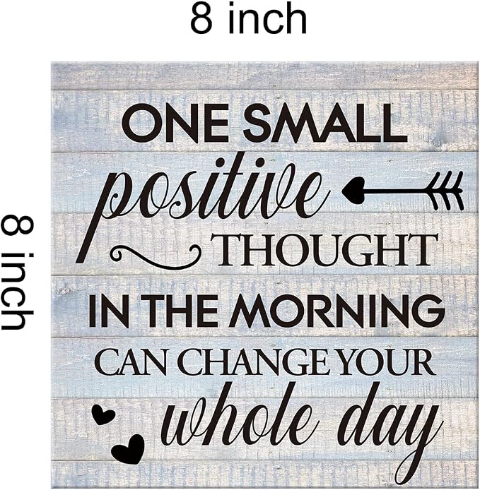 Inspirational Farmhouse Canvas Print Wall Art Decor One Small Positive Thought - Image 2