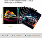 tgguytiy 9pcs Car Wall Art Prints Racing Car Canvas Posters Fashion Wall Decor - Image 3
