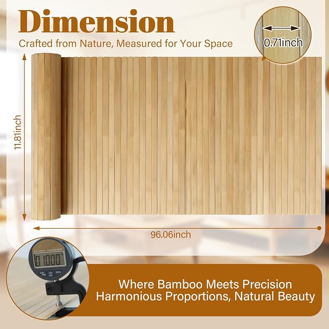 Natural Bamboo Wall Panel for Interior Wall Decor, Pole Wrap Wainscoting Wall - Image 2