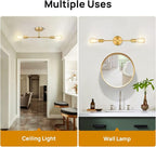 FadimiKoo 2-Light Golden Bathroom Wall Sconces Lighting, Modern Vanity Light - Image 3