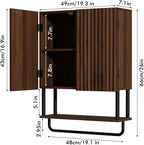 RUSTOWN Fluted Bathroom Wall Cabinet - Image 3