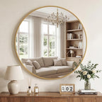 DUMOS 36 Inch Round Wall Mirror, Bathroom Mirror by DumosLifestyle
