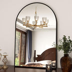 XRAMFY 24"x36" Black Arched Bathroom Mirror - Image 8