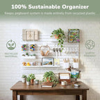 Keepo Peg Board Wall Organizer – Plastic Pegboard Panels, Modular Peg Board - Image 7