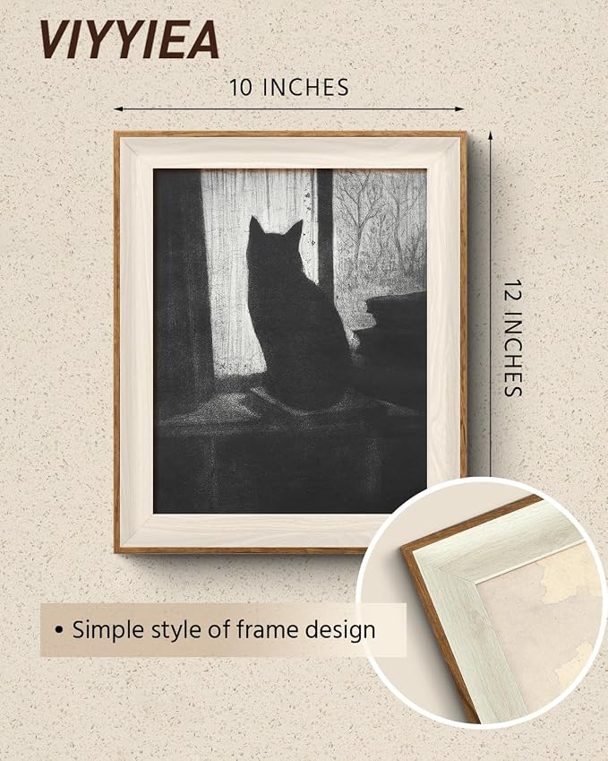 VIYYIEA Framed Wall Art for Living Room, Vintage Home Decor, Animals Painting - Image 2