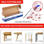 Kochorie 100 Ft x 54 Inch Red Snowflake Tablecloth Roll - Image 2