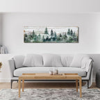 Farmhouse Pine Tree Wall Art Forest Picture Wall Decor Rustic Wood Mountain - Image 5