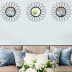 3 Pack Metal Mirrors for Wall Sunburst Wall Mirrors Home Décor Decorative - Image 4