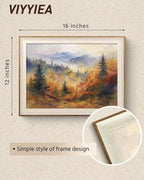 VIYYIEA Framed Wall Art for Living Room, Autumn Canvas Prints, Vintage Home - Image 2