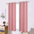 LEMOMO Baby Pink Blackout Curtains/42 x 63 Inch/Set of Two Panels Grommet by Lemomo