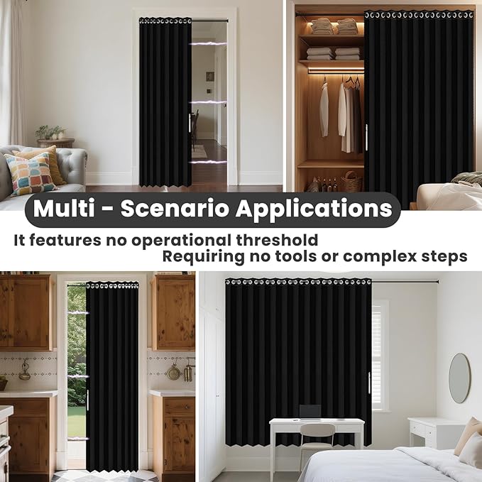 AJAZZ Blackout Sliding Door Curtains - Image 6
