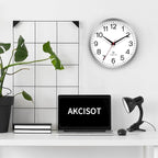 AKCISOT Atomic Silver Wall Clock Analog Clocks Battery Operated Clock - Image 7