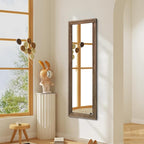 AAZZKANG Hanging Mirror Full Length Vintage Large Mirrors Wooden Framed 43"x14" - Image 6