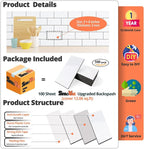 StyloVue Peel and Stick Backsplash Tile, 100-Piece 3" x 6" PVC Subway Tile - Image 4