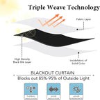 RYB HOME Blackout Thermal Insulated Curtains, Portable Curtain - Image 4
