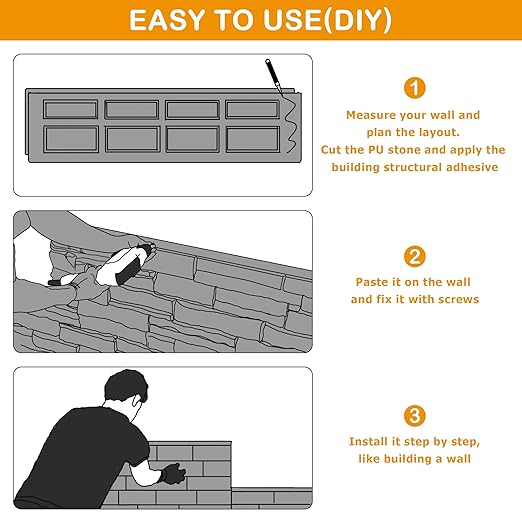 ROOMTEC 1-Pack Faux Stone Wall Covering Panels - Image 3