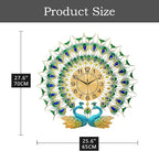 Large Peacock Wall Clock 27.6 inch Non-Ticking Silent Crystal Creative - Image 4