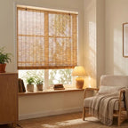 Outdoor Bamboo Roller Blinds 72 84 108 64 48 36" W, Natural Reed Patio Shades - Image 6