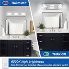 IZORRO LED Modern Bathroom Lights Fixtures, Chrome Acrylic Wall Lighting - Image 5