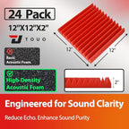 24 Pack Acoustic Panels – Sound Proof Foam Panels - Image 2