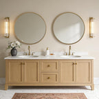 WallBeyond Round Wood Mirror - Image 5