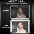 LED Bathroom Mirror, 36 x 24 Inch Anti-Fog Wall Mirror - Image 6