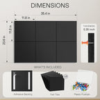 MaxGear Large Felt Bulletin Board 36" x 24", Cork Board Alternative, 6 Pack - Image 4