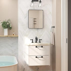 Keonjinn Black Bathroom Mirror for Over Sink, 16 x 20 Inch Rounded Rectangle - Image 2