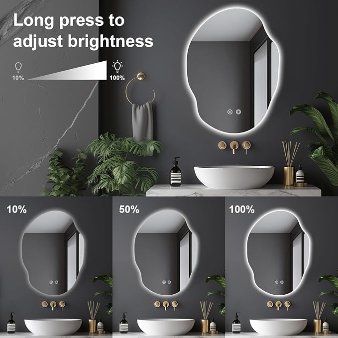 Irregular LED Bathroom Mirror - Image 3