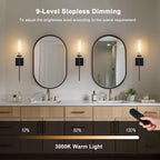 SANTOSTOCK Battery Operated Wall Sconce Set of 2, Rechargeable Wall Lights - Image 5